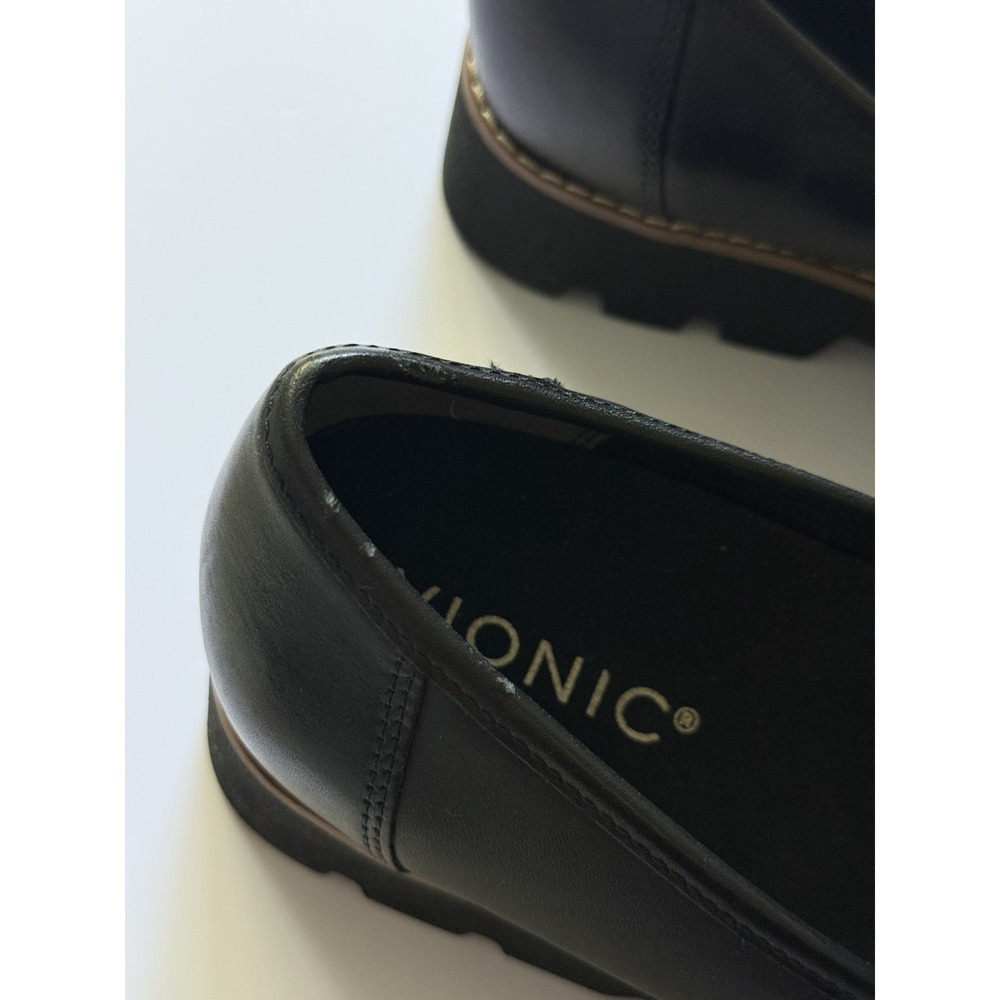 Vionic Cheryl II Loafer Womens 6.5 Black Leather Slip On Shoes Arch Support - Picture 6 of 10